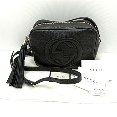 gucci sling black bag|Gucci sling bag with cherry.